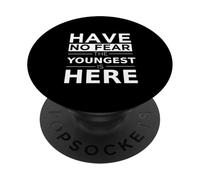 Have No Fear Youngest Child Is Here Cute Family Sibling Gift PopSockets Adhesive PopGrip