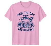 Have The Day You Deserve Raccoon Graphic Tee Raccoons Animals Mens T-Shirt Womens Tee Unisex Wildlife Sunflowers Peace Sign Top S