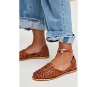 Have We Met Huarache Flats by Diba True at Free People in Tan Distressed, Size: US 7 - female