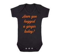 Have You Hugged A Ginger Today Question Statement Baby Grow Vest, 3-6 Months, Black