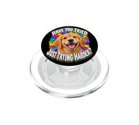 Have You Tried Just Trying Harder? Motivational Dog Quote PopSockets PopGrip for MagSafe
