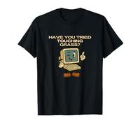 Have You Tried Touching Grass Computer Retro T-Shirt