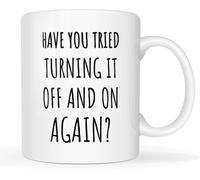 Have You Tried Turning It Off and On Again Funny Novelty Coffee Mug - White Christmas/Bosses Day Gag Gift for Boss/Coworkers/Friends 11 Oz Ceramic Drinking Mugs