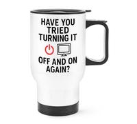 Have You Tried Turning It Off And On Again? Travel Mug Cup With Handle