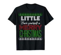 Have Yourself a Little Merry Christmas Knit Sweater Look T-Shirt
