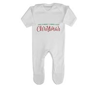 Have Yourself a Merry Little Christmas Baby Romper Jumpsuit with feet, 3-6 Months, White