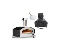 Haven Gas Powered 13'' Pizza Oven w/ Pizza Stone Base & Pizza Paddle Black/Silver, Multi