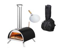 Haven Gas & Wood Fuel 13" Pizza Oven with Pizza Paddle - Black/Silver