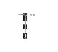 Haven Heritage 12" Gate Drop Bolt - Gate Bolt, Drop Down Bolt, Garage Door Bolt - Drop Bolts for Gates, Heavy Duty Stable Drop Bolts for Wooden Gates - Black + ZINC