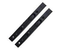Haven Heritage 2 Pack Flush Bolt 6 Inch, Heavy Duty Flush Bolt for Double Door, Solid French Door Lock (Matt Black)
