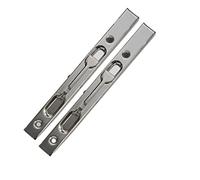 Haven Heritage 2 Pack Flush Bolt 6 Inch, Heavy Duty Flush Bolt for Double Door, Solid French Door Lock (Satin)