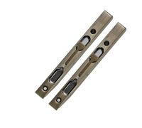 Haven Heritage 2 Pack Flush Bolt 6 Inch, Heavy Duty Flush Bolt for Double Door, Solid French Door Lock (Antique Brass)