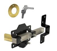 Haven Heritage 50mm Single Locking Long Throw Gate Cays Lock,Elongated Keep with Stainless Steel Bar
