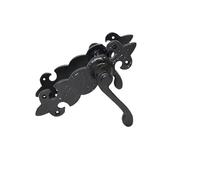Haven Heritage Black Antique Door Handles Internal Lever Latch with Ornate Fleur-De-LYS Design - Elegant Black Interior Door Handles, Black Door Handle - Sturdy Door Latch for Modern & Classic Homes