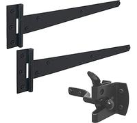 Haven Heritage ® Black Garden Gate Fitting Kit 18" (450mm) Hinges & Gate Latch for Wooden Gates, Ideal for Hanging Wooden Garden Gates, Weather Resistant for Using Gate Outdoor.