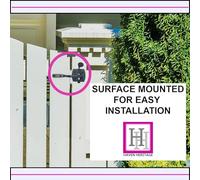 Haven Heritage ® Black Garden Gate Fitting Kit 18" (450mm) Hinges & Gate Latch for Wooden Gates, Ideal for Hanging Wooden Garden Gates, Weather Resistant for Using Gate Outdoor.