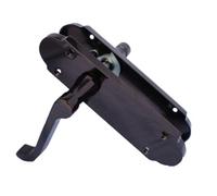 Haven Heritage Black Nickle Shaped Door Handle Victorian Design Scroll Lever On Back Plate Size 170mm x 42mm. Sold as 1 x Pair (Latch Handle Set x 1)