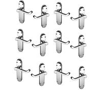 Haven Heritage Door Handle Polished Chrome Epsom Style Victorian Scroll X 6 Pairs - Haven Heritage ®