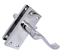 Haven Heritage Door Handle Sets Victorian Chrome Handles Latch Lock Bathroom Privacy (Latch Handle)