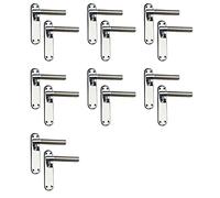 Haven Heritage Door Handles Lever Latch Satin Nickel & Chrome Dual Finish Mitred 7 x Pairs