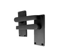 Haven Heritage Door Handles Victorian Straight Lever Latch Door Handle Set - Elegant Interior Door Handles Set, Durable Internal Doors Latch, Door Handles for Internal & Extenal Use, 120mm MATT Black