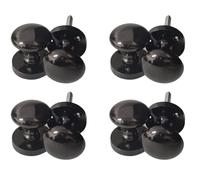 Haven Heritage Door Knob Round Sprung Mortise Black Nickle 4 x Pairs