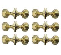 Haven Heritage Door KNOBS Electro Brass Plated MORTICE REEDED Ribbed Sprung Round Internal Handle (6)