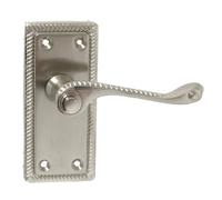 Haven Heritage Georgian Door Handles for Home - Georgian Roped Edge Door Latch and Handles Set with Door Handle Screws, Door Handle Spring, Internal Door Handle, Door Handle - Set Home Improvement Kit