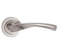 Haven Heritage ® Internal Satin Lever Latch on Rose Door Handles Rose Diameter Approx 52mm Sold as 1 Pair
