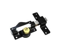 Haven Heritage Long Throw Security Gate Lock for Garden Gates - Double Long Throw Lock Gate Locks for Wooden Gates - Durable, Easy Install, Long Throw Gate Lock with 5 Keys - 70mm