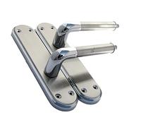 Haven Heritage Marina Latch Handle for Internal Doors - Satin & Chrome Finish, Door Handle Latch, Durable Door Latch, Easy Install Latch Handle Ideal for Home Renovation - Satin + Chrome