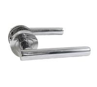 Haven Heritage® Satin Nickel Straight T-Bar Lever on Rose Door Handles - Modern Internal Door Handle Set (1 Pair) | 51mm Rose Base, 115mm Handle | Includes Spindle & Fixing Screws