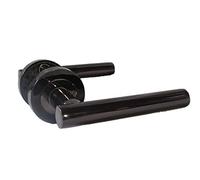 Haven Heritage Straight Black Nickle Lever Latch on Rose Door Handles Internal - Rose Diameter Approx 52mm Sold in Pairs or Sets (1 Handle)