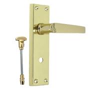 Haven Heritage Victorian Straight Privacy Lever Set Brass Plated Finish with Sash Mechanism Ideal for Interior Use Traditional Design Single Set