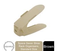 Haven Space Saver Shoe Rack Organiser Standard Size Easy Clean & Sturdy, Brown