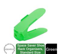 Haven Space Saver Shoe Rack Organiser Standard Size Easy Clean & Sturdy, Green