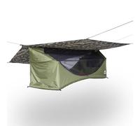 Haven Tent XL - Forest Camo - Complete Lay-Flat Hammock Tent for Camping - Includes Insulated Pad and Rainfly - 80"x30"