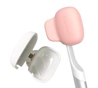 Haven Toothbrush Cover - Fits Electronic and Manual Toothbrushes - Toothbrush Case Holder for Travel - Set of Two Tooth Brush Protectors (White and Coral)