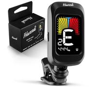 Havendi Clip-On Tuner I Guitar, Bass, Violin & Ukulele Tuner I Precise Tuning with Color Display & 360° Rotation I Includes Battery - Chromatic Guitar Tuner for Musicians
