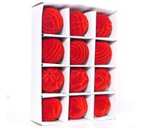 HavenDomicile 12 Pieces 6Cm Christmas Ball Ornaments, PET Material Tree Decorations For Holiday Season Wedding And Party Décor(Red)