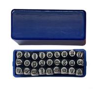 HavenDomicile 27Pcs Number And Letter Stamp Set, 3Mm Lowercase Arial Font Punch Stamp Tool For Wood Leather Plastic Metal Copper DIY