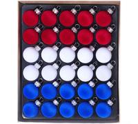HavenDomicile 30Pcs Flocked Plastic Christmas Balls 3Cm Assorted Colours Hanging Ornaments For Tree Decoration And Holiday Crafts(A)