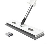 HavenDomicile 360° Rotating Large Flat Mop With Adjustable Stainless Steel Long Handle For Effortless Tile Hardwood And Window Cleaning(boxes of white1)