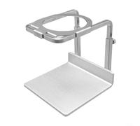 HavenDomicile Adjustable Coffee Filter Holder Pour Over Stand Aluminum Alloy Drip Station With Height Control For Manual Brewing Silver