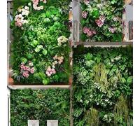HavenDomicile Artificial Grass Wall Decoration Plastic Green Lawn Square Fake Turf Plant Home Garden Indoor Outdoor Background Decorative Mat(6)