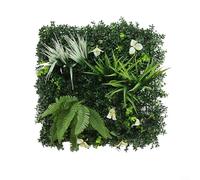 HavenDomicile Artificial Grass Wall Decoration Plastic Green Lawn Square Fake Turf Plant Home Garden Indoor Outdoor Background Decorative Mat(2)