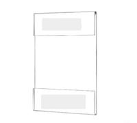 HavenDomicile Clear Acrylic Wall Mount Photo Frame Display Document Holder For Office Market Sign Holder With Self No Drilling Required 10x15cm 15x21cm 21x30cm(for A4 vertical style)