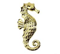 HavenDomicile Cupboard Handles Decorative Seahorse Drawer Pulls Zinc Alloy Animal Themed Handles 70x34x25mm(Gold)