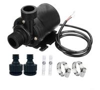 HavenDomicile DC 12V Brushless Submersible Water Pump 800L/H Quiet Operation Solar Fountain Pump with Adapters for Aquarium Fish Tank Garden Pond Water Circulation(1#)