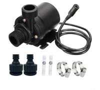 HavenDomicile DC 12V Brushless Submersible Water Pump 800L/H Quiet Operation Solar Fountain Pump with Adapters for Aquarium Fish Tank Garden Pond Water Circulation(2#)